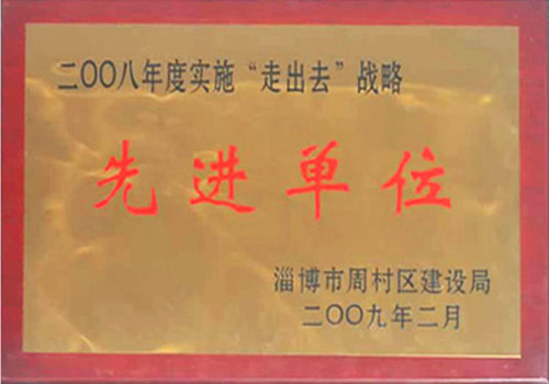 二00八年度實施“走出去”戰(zhàn)略先進(jìn)單位